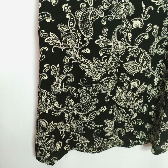 Forever 21 Paisley Sleeveless Mini Shift Tank Dress Lined Black/Tan Flowy Med - Picture 9 of 10